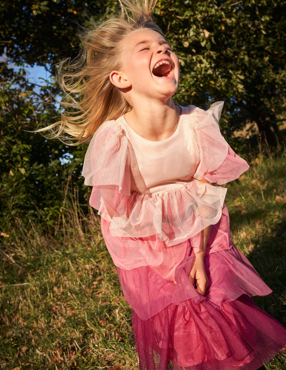 Tiered Tulle Party Dress-Provence Dusty Pink-9