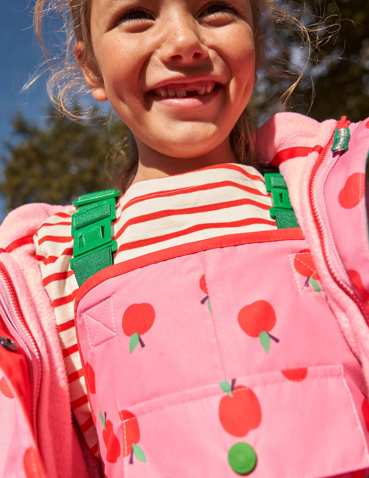 Pink Apple Print Waterproof Jacket-Formica Pink Apples - Image 11