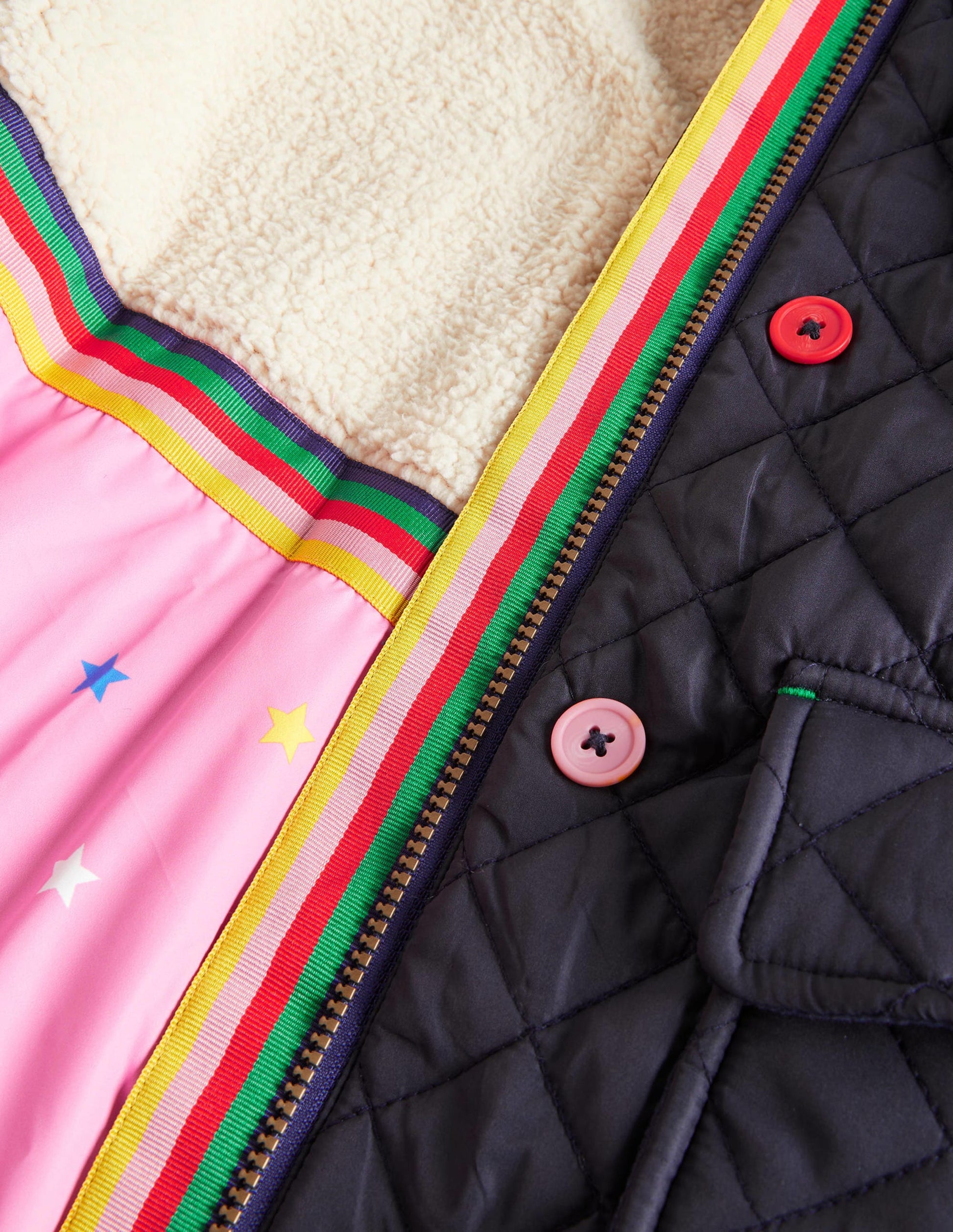 Longline Quilted Jacket-College Navy-3