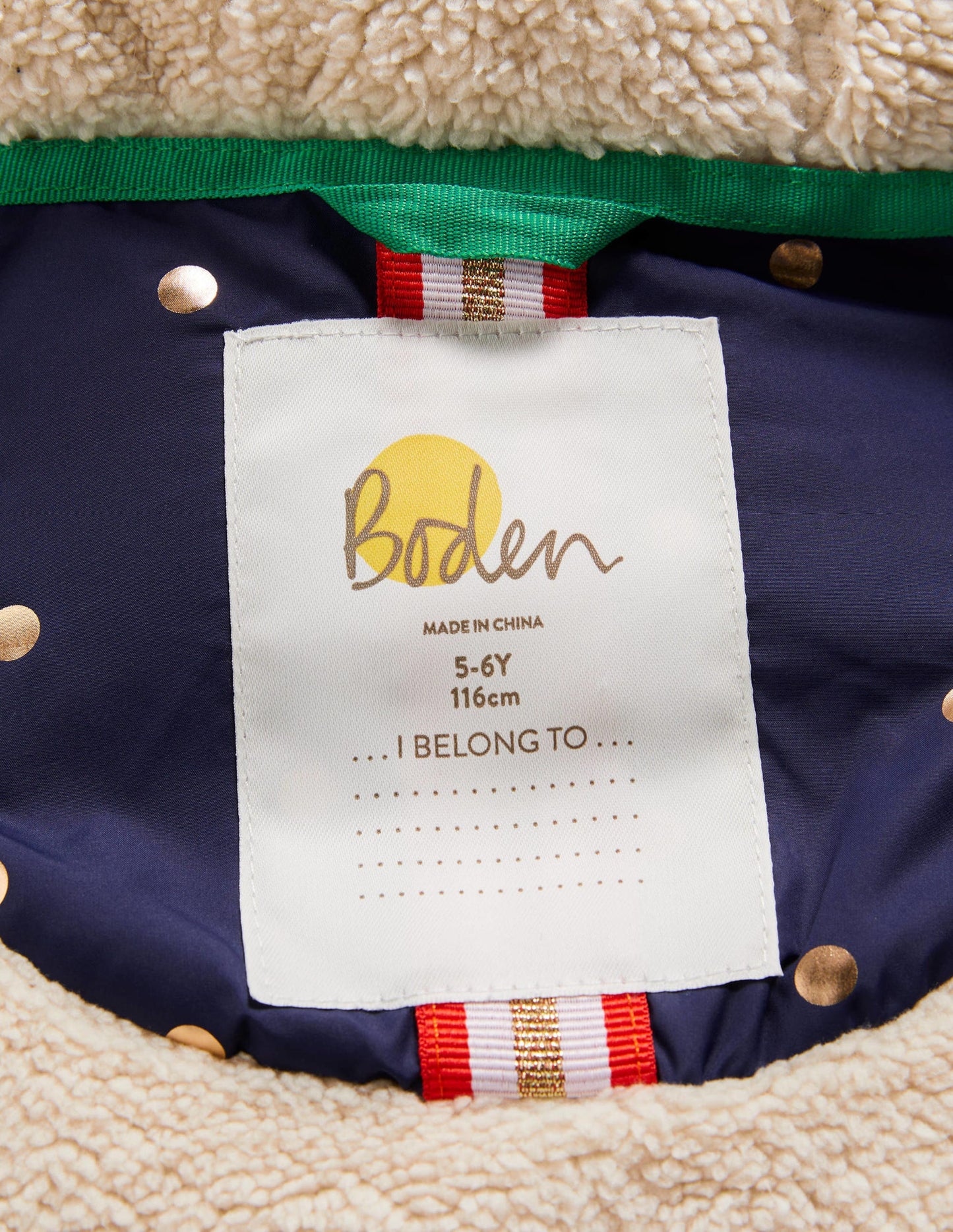 Gold Polka Dot Navy Puffer Jacket-College Navy Foil Spot