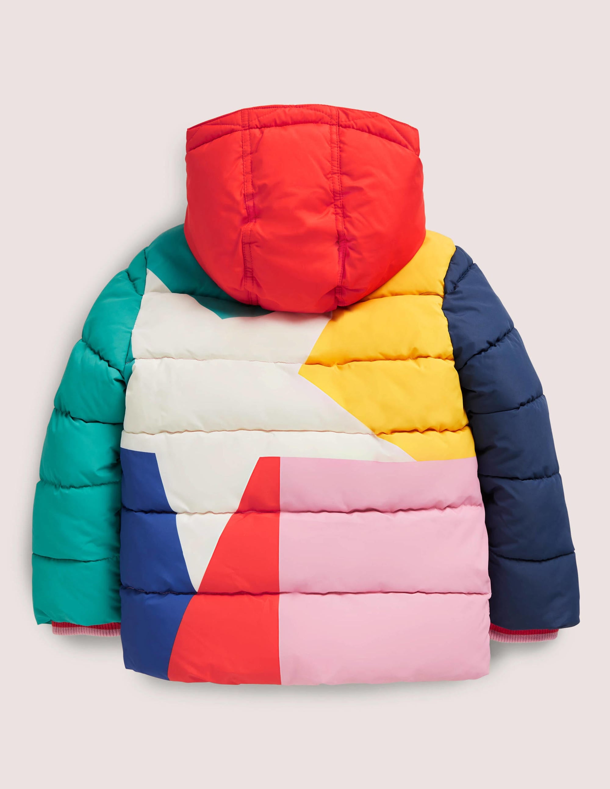 Shower Resistant Padded Jacket-Multi Colourblock Star - Image 2