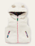 Borg Mix Reversible Gilet-Multi Patchwork Floral