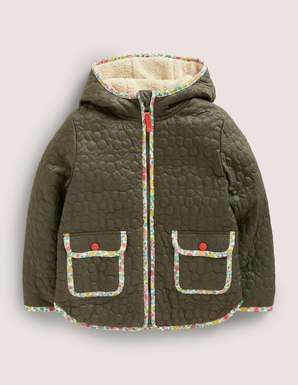 Quilted Jacket-Khaki Green-1