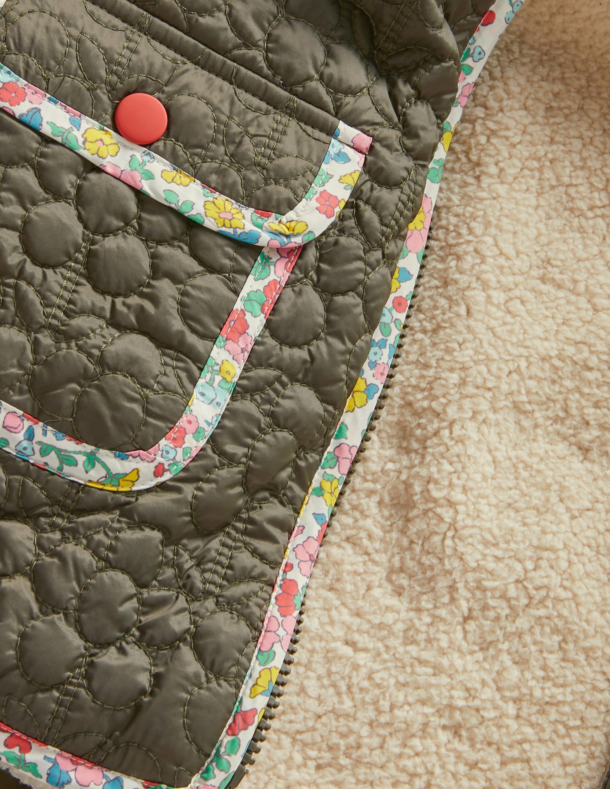 Quilted Jacket-Khaki Green-3