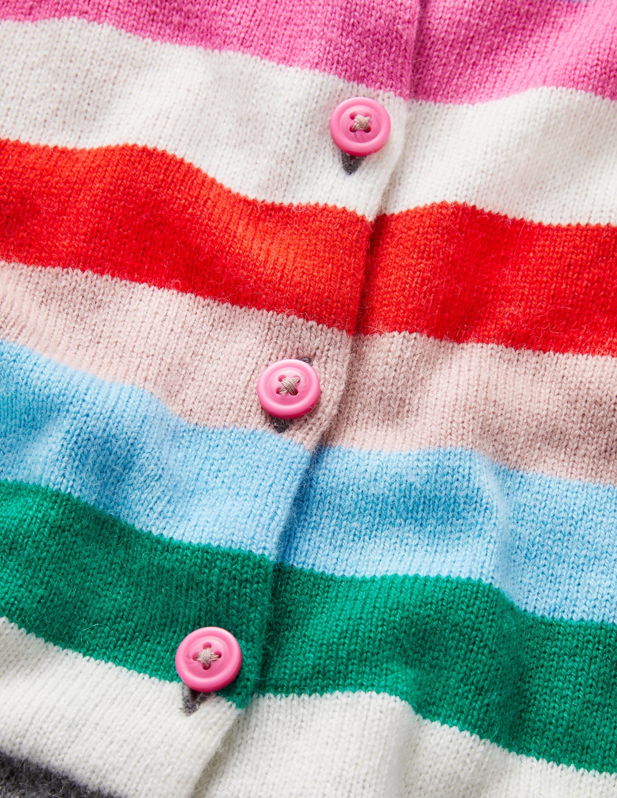Rainbow Stripe Cardigan-Multi Rainbow Stripe - Image 3