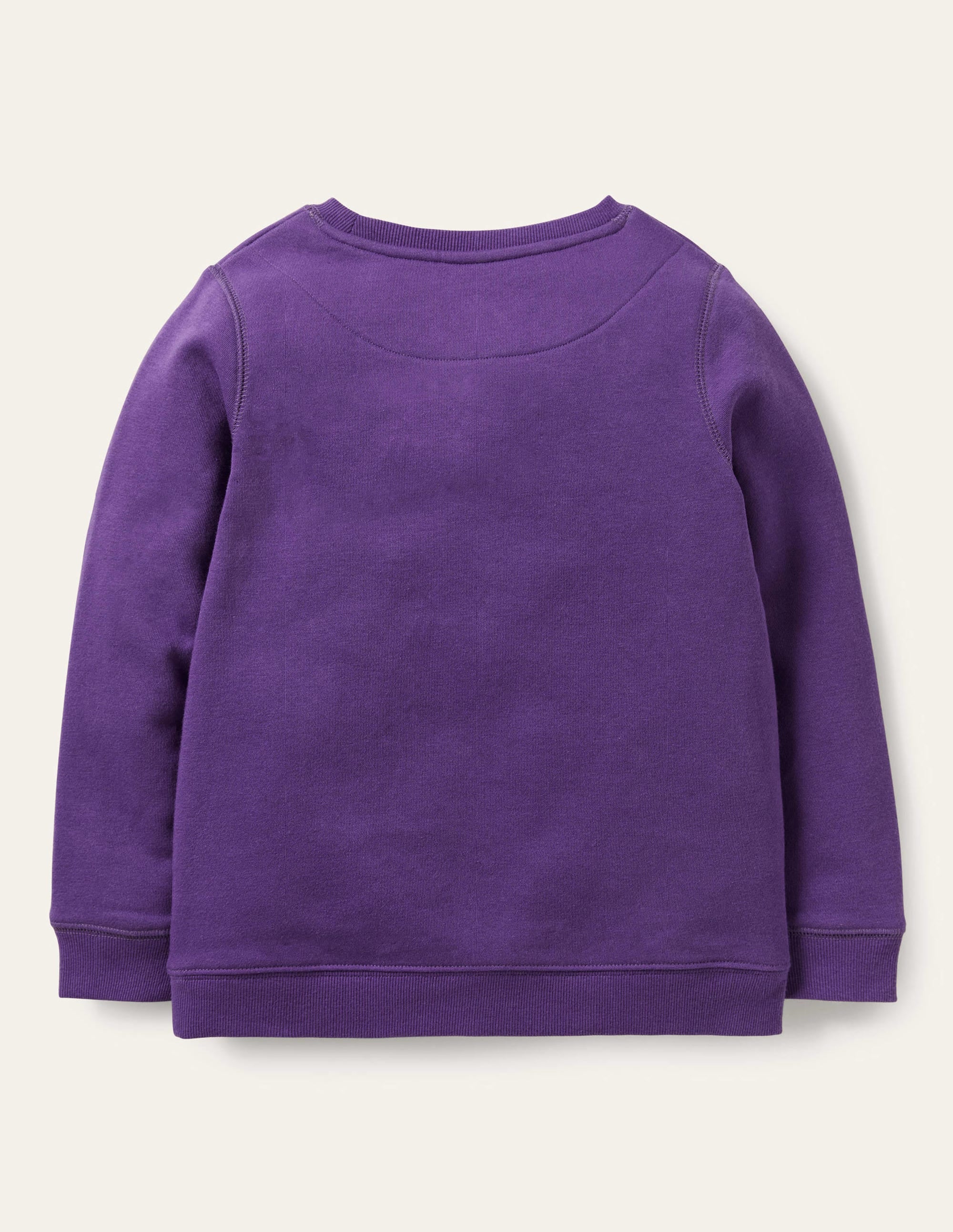 Graphic Appliqué Sweatshirt-Bijou Purple - Image 2