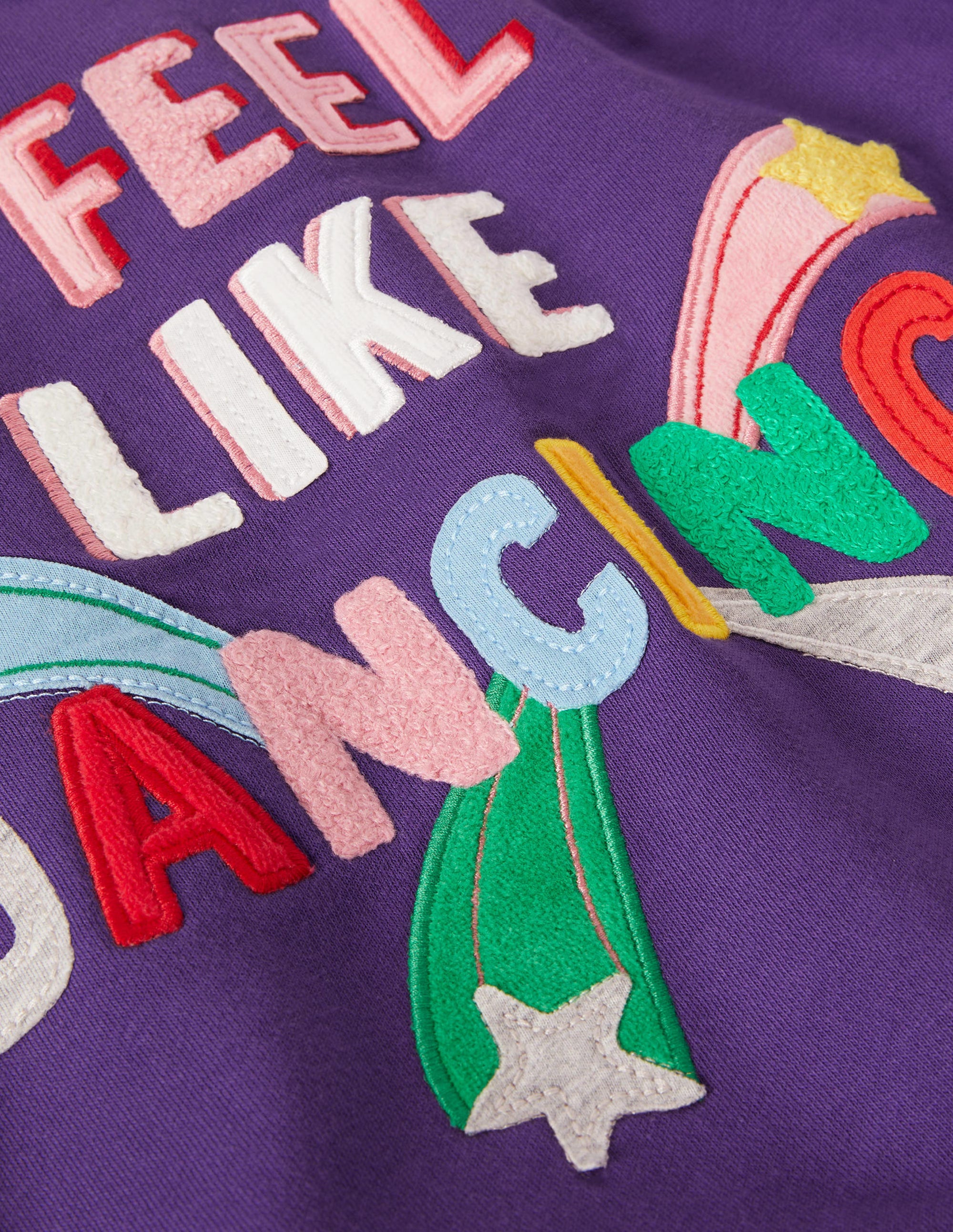 Graphic Appliqué Sweatshirt-Bijou Purple - Image 3