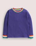Rainbow Rib Slub T-Shirt-Starboard Blue