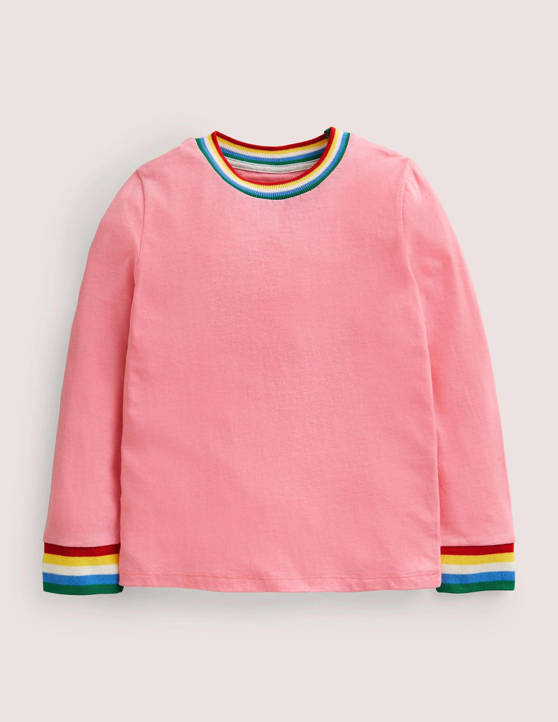 Rainbow Rib Slub T-Shirt-Pink Lemonade-1