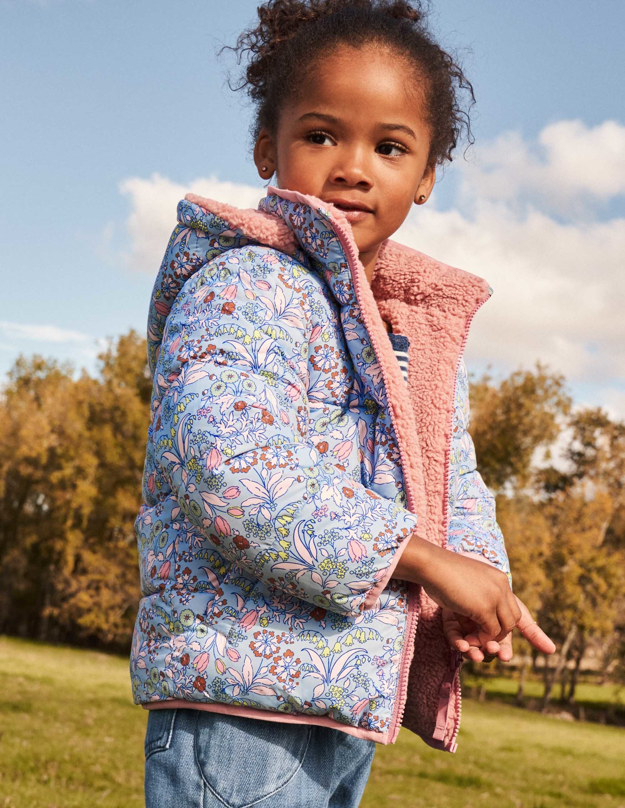 Reversible Borg Jacket-Dusty Blue Floral - Image 10
