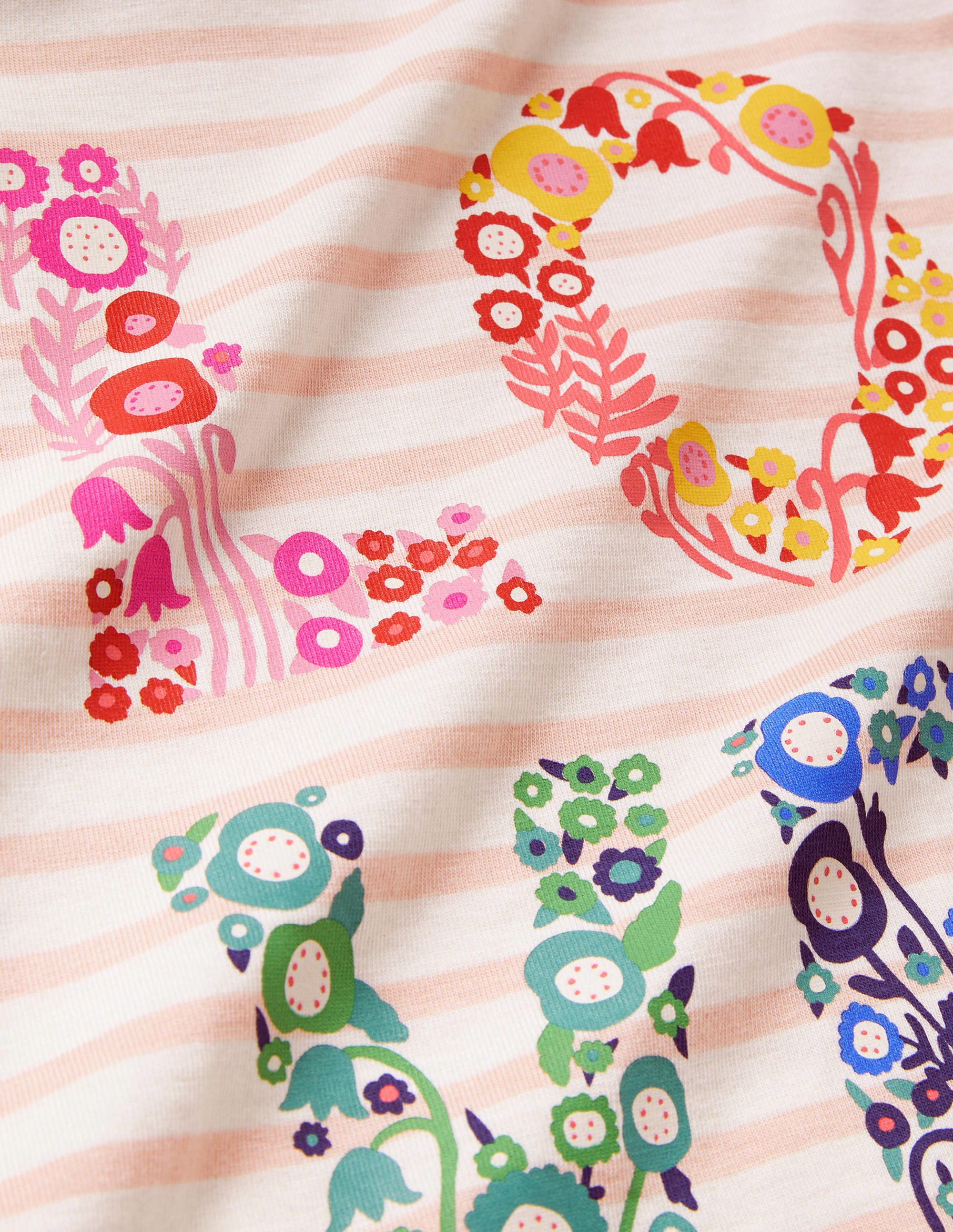 Graphic Printed T-shirt-Provence Pink/Ivory Love - Image 3
