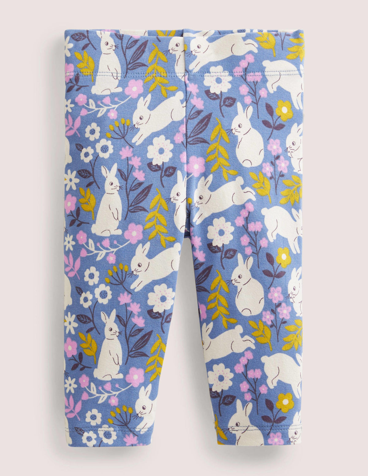 Baby Leggings-Riviera Blue Bunny Field - Image 1