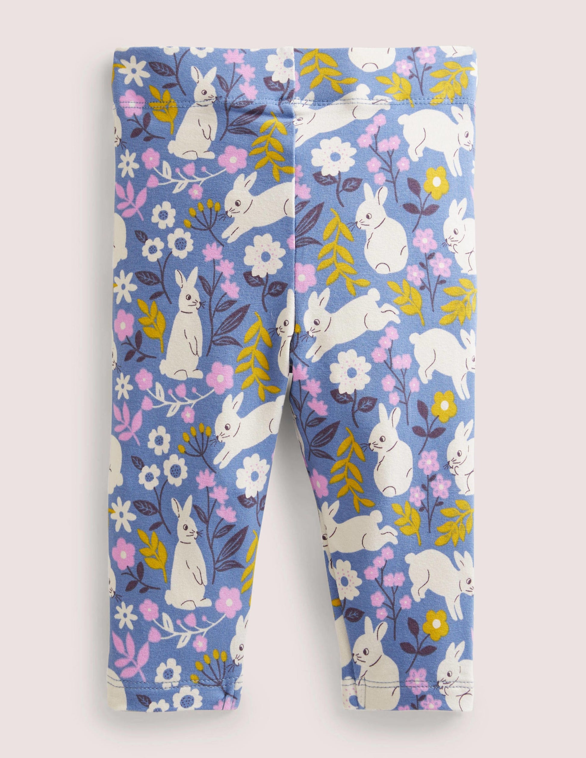 Baby Leggings-Riviera Blue Bunny Field-2