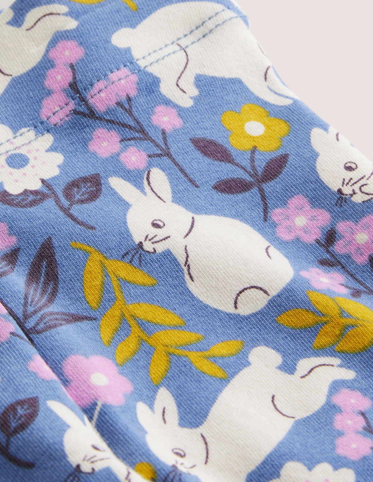 Baby Leggings-Riviera Blue Bunny Field - Image 3