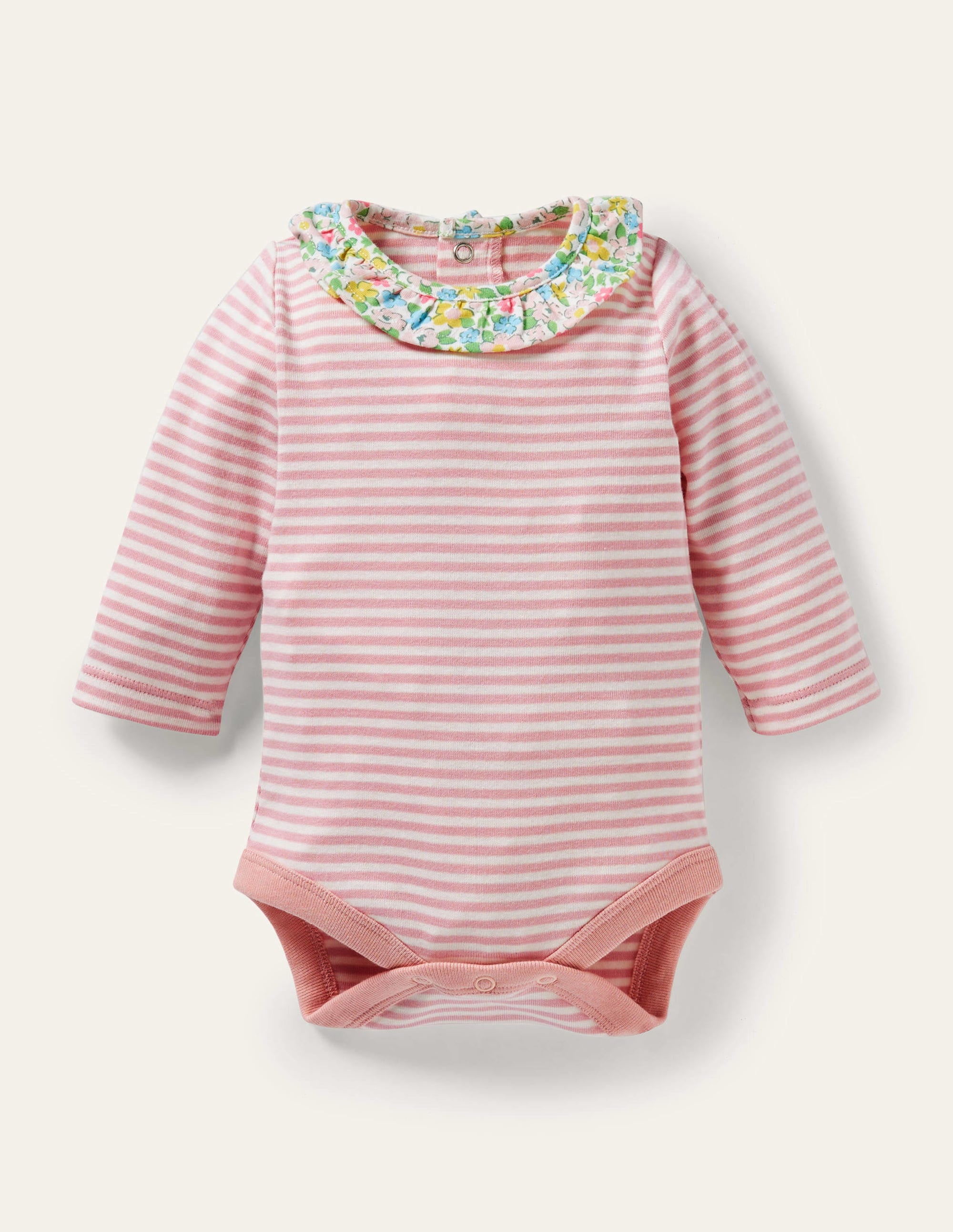 GOTS Organic Dungaree Set-Aqua Spring Floral - Image 4