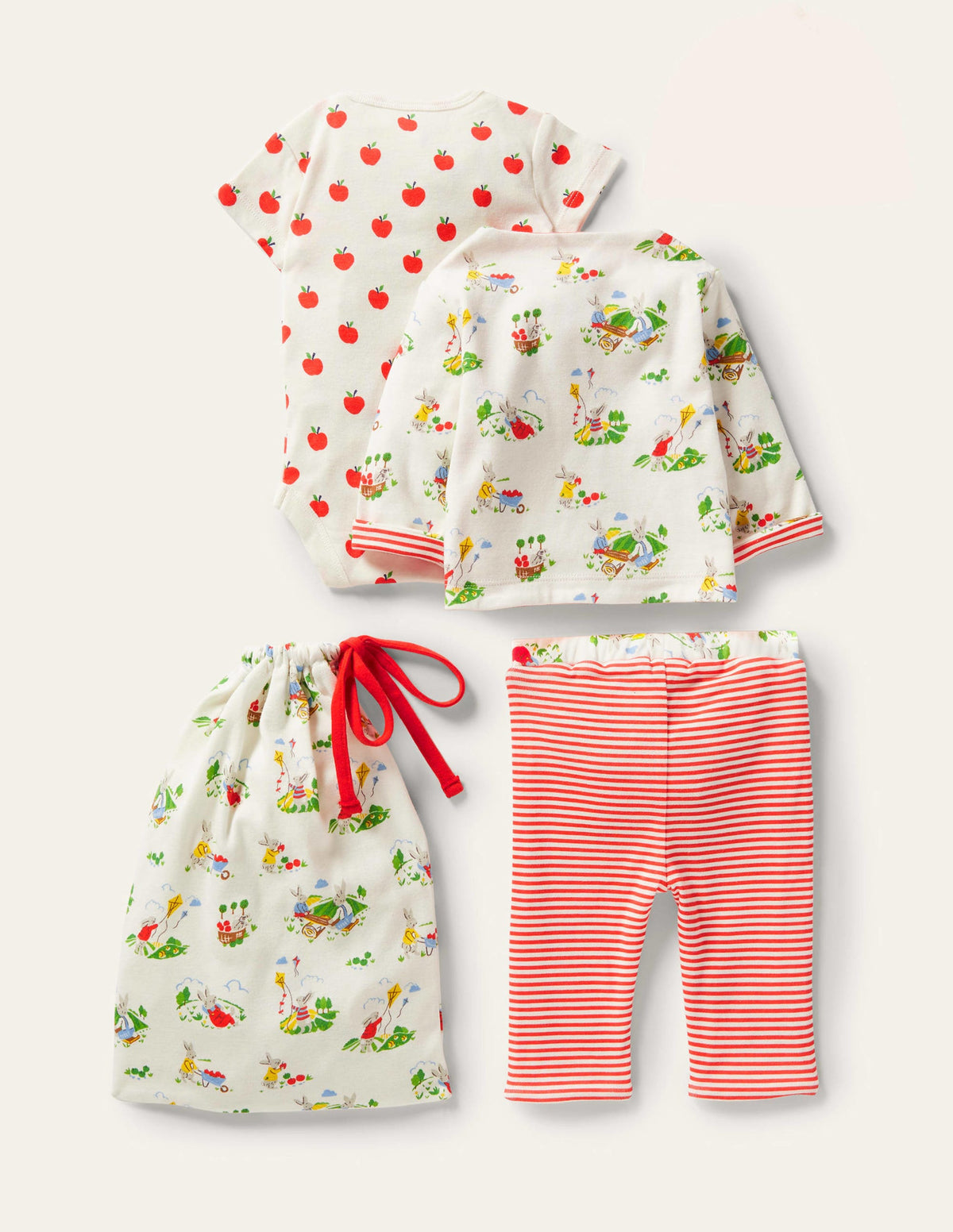 GOTS Organic 3 Piece Gift Set-Ivory Daydreaming Bunny-2