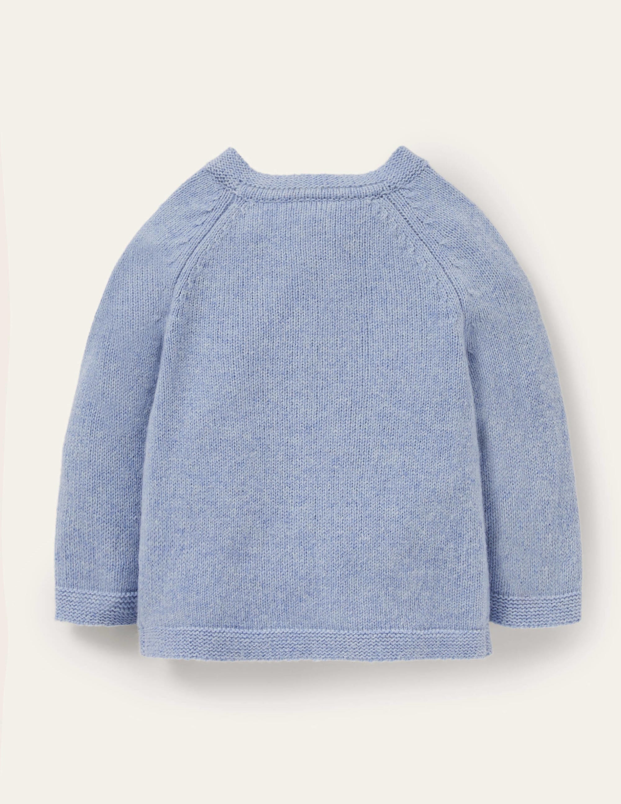 Newborn Crochet Cardigan-Frosted Blue Marl Bunnies - Image 2