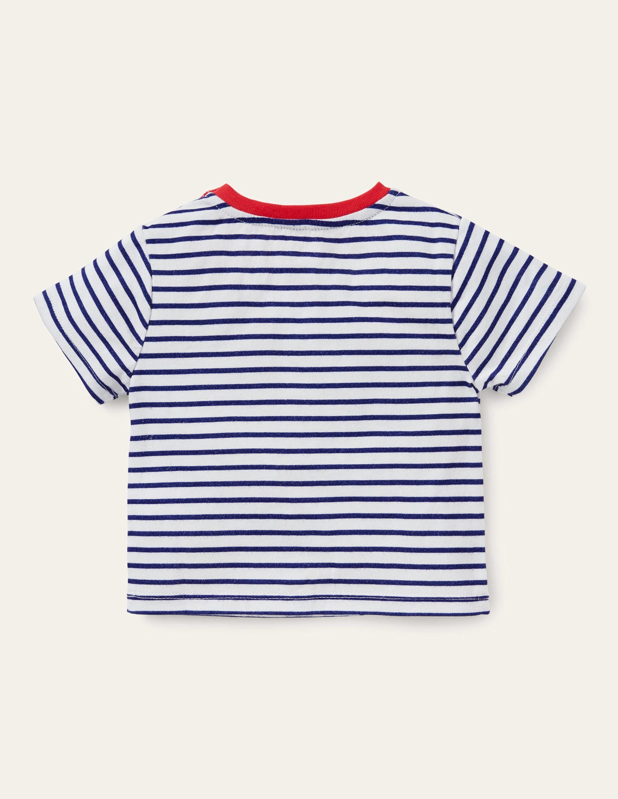 Striped Crochet T-shirt-Ivory/Starboard Chameleon - Image 2