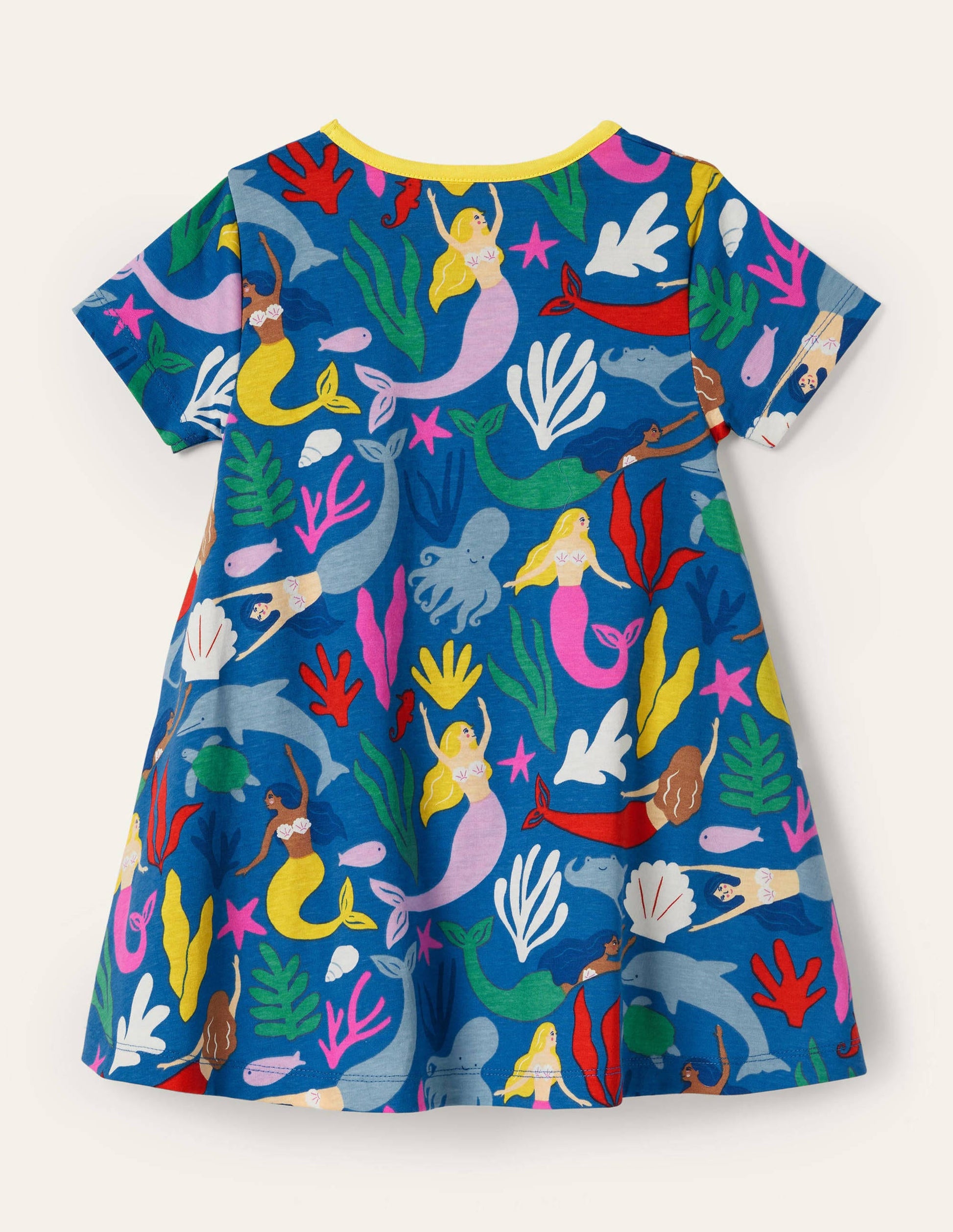 Short-sleeved Printed Tunic-Marina Blue Mermaids-2