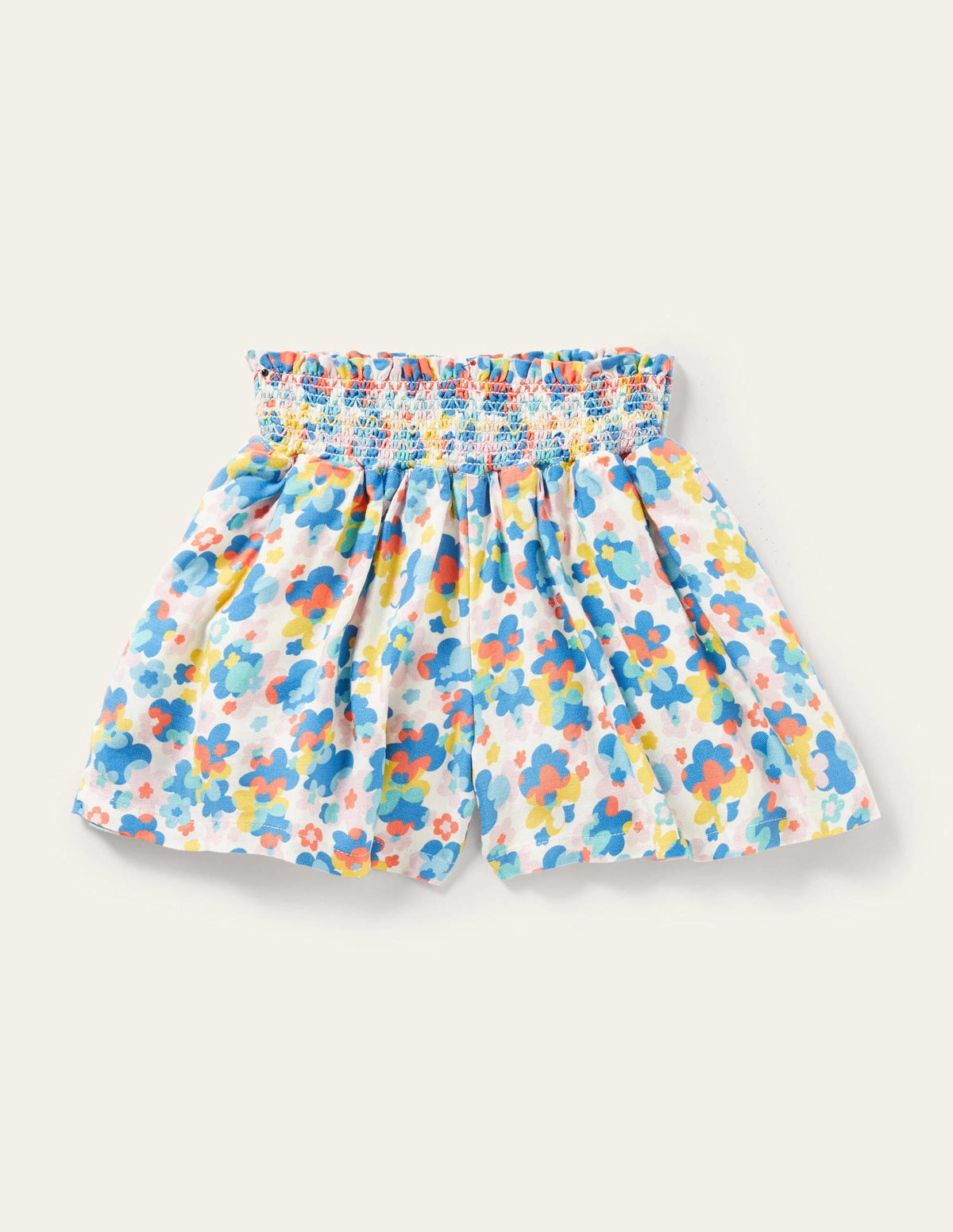 Shirred Waist Culottes-Multi Happy Ditsy Floral - Image 1