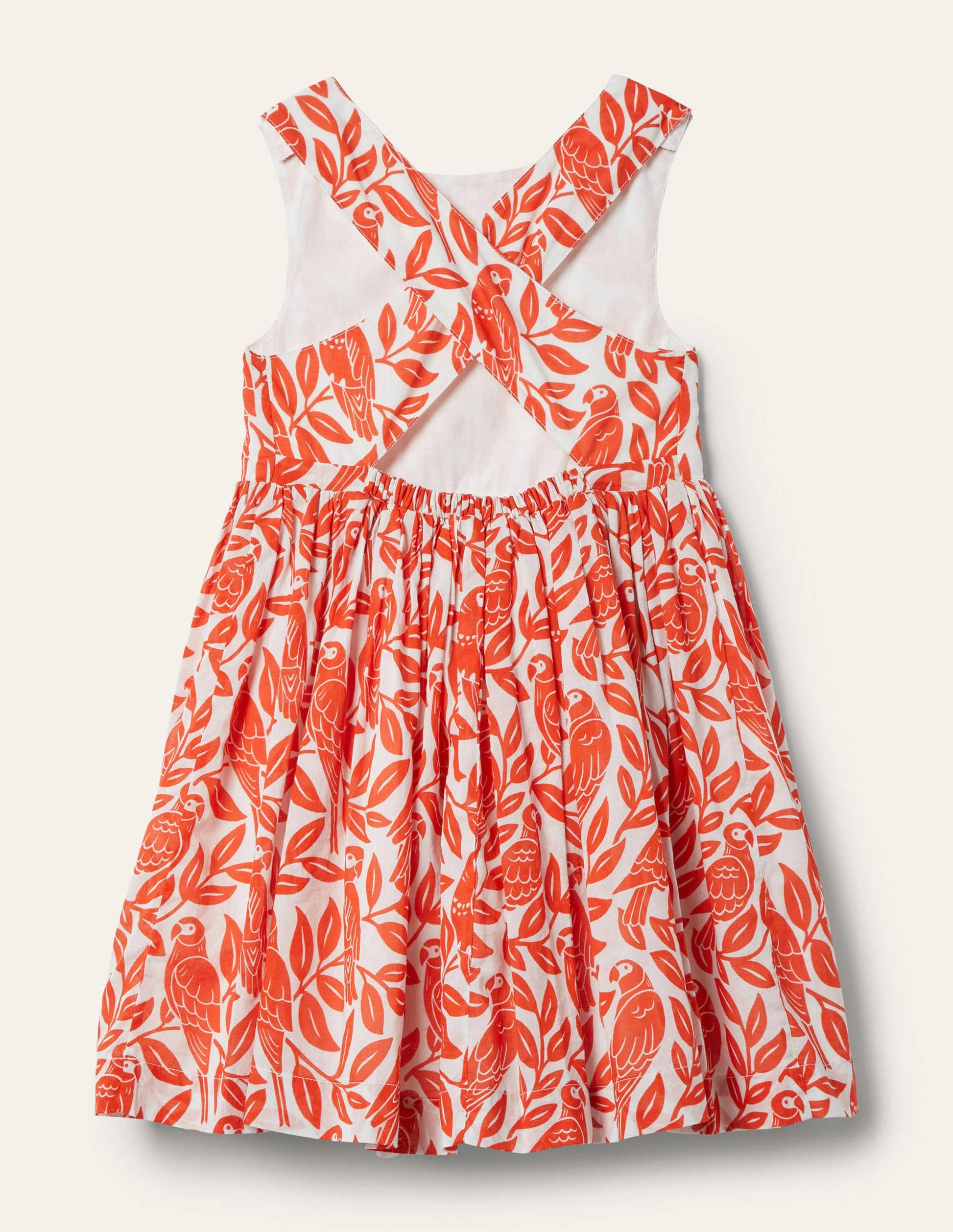 Cross-back Dress-Strawberry Tart Red Parrot-2