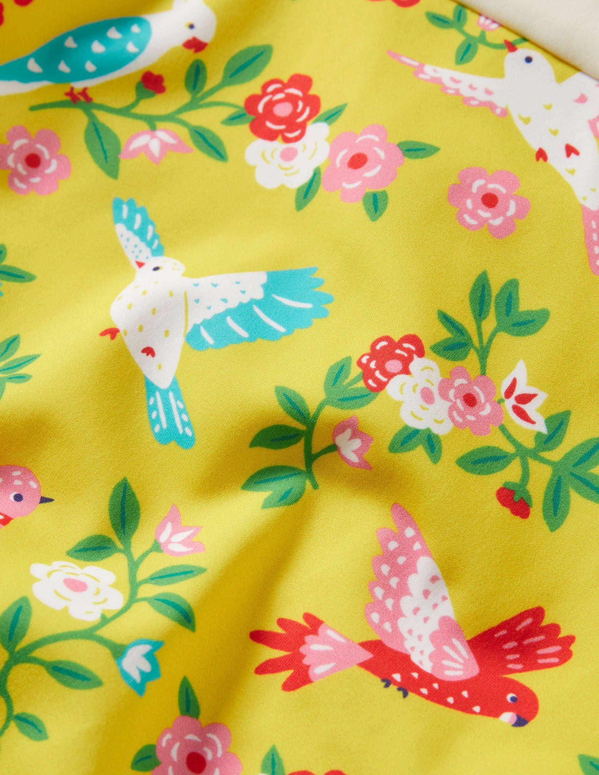 Frilly Cross-back Swimsuit-Sweetcorn Tropical Garden-3