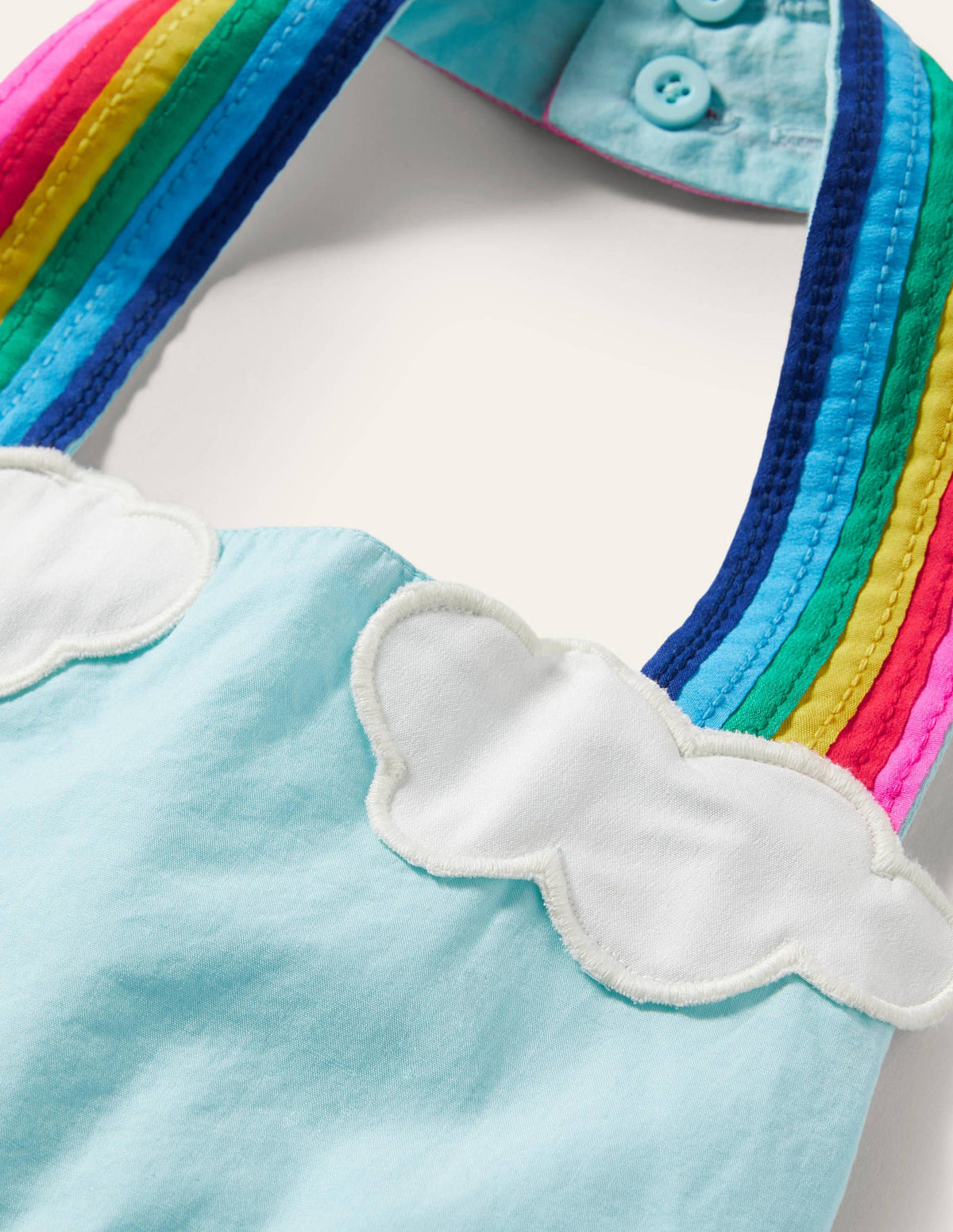 Rainbow Halter Neck Dress-Georgian Blue Rainbow - Image 3