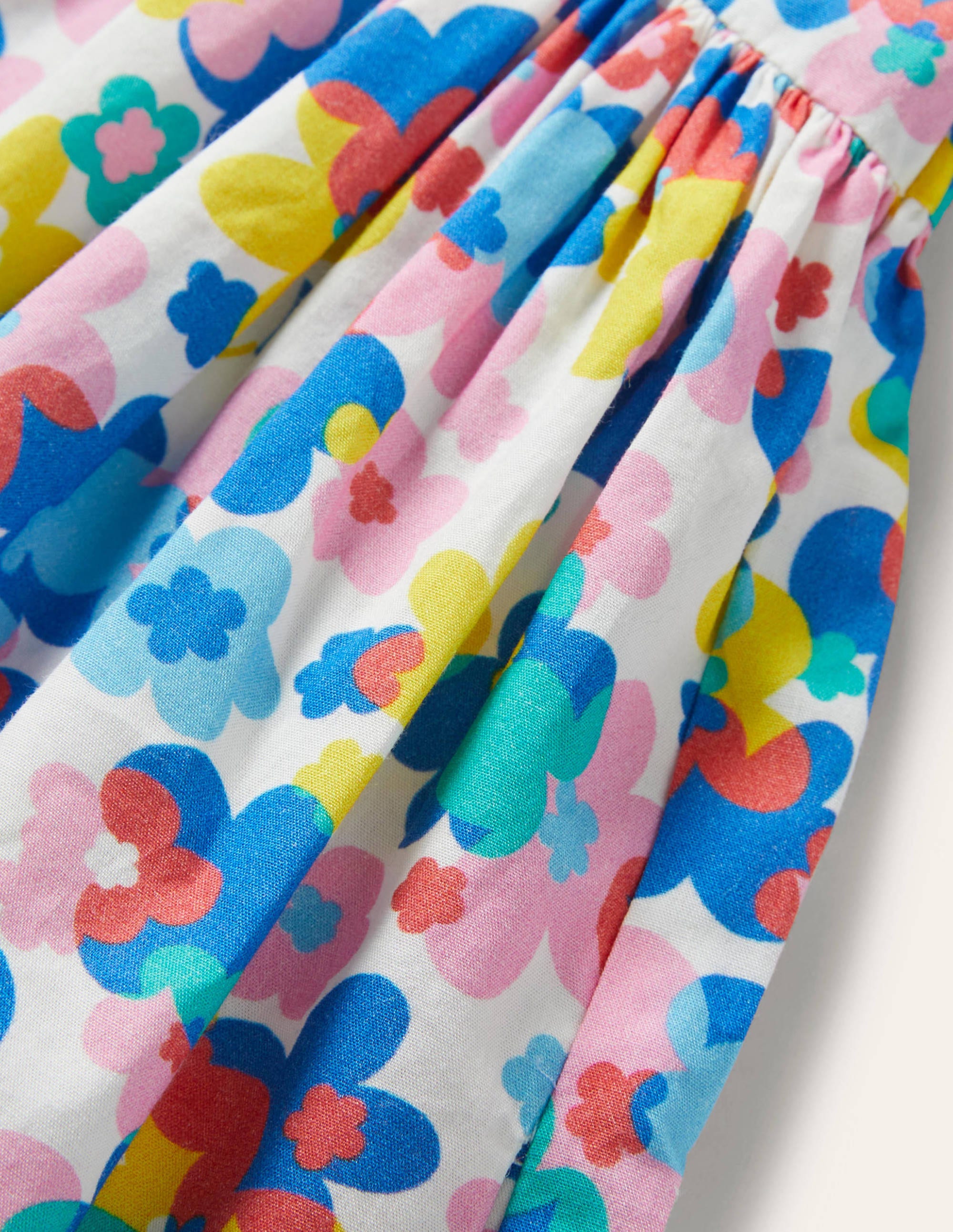 Frill Sleeve Floral Print Dress-Multi Happy Ditsy Floral - Image 3