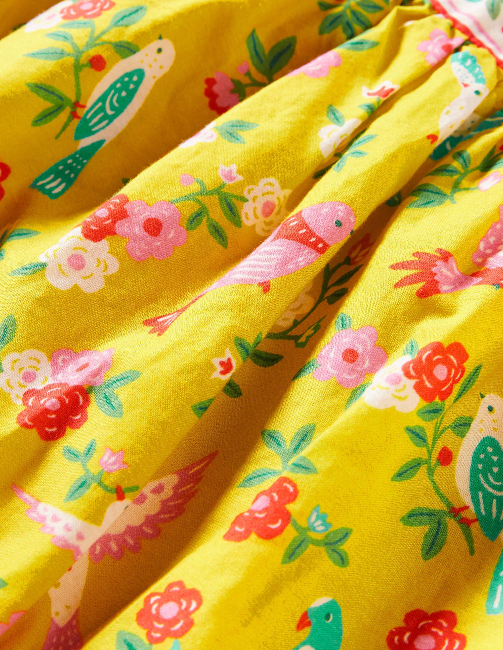 Tie Shoulder Printed Top-Sweetcorn Tropical Garden - Image 3