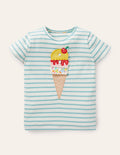 Build your own Appliqué Top-Georgian Blue/ Ivory Ice Cream