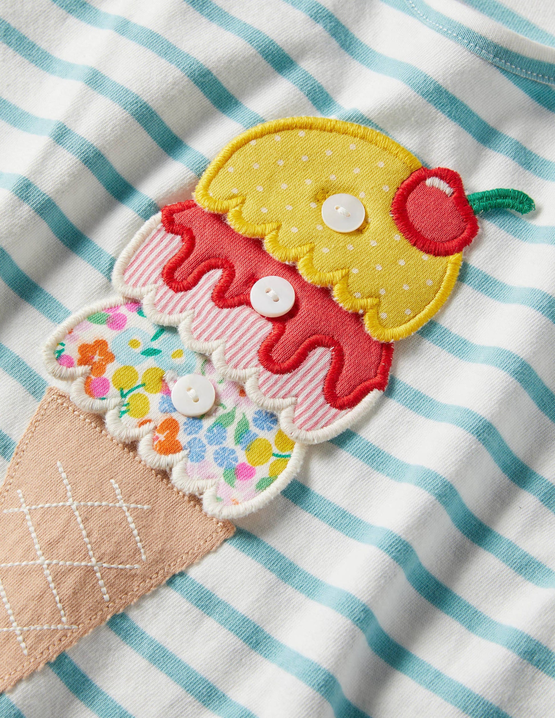 Build your own Appliqué Top-Georgian Blue/ Ivory Ice Cream-3