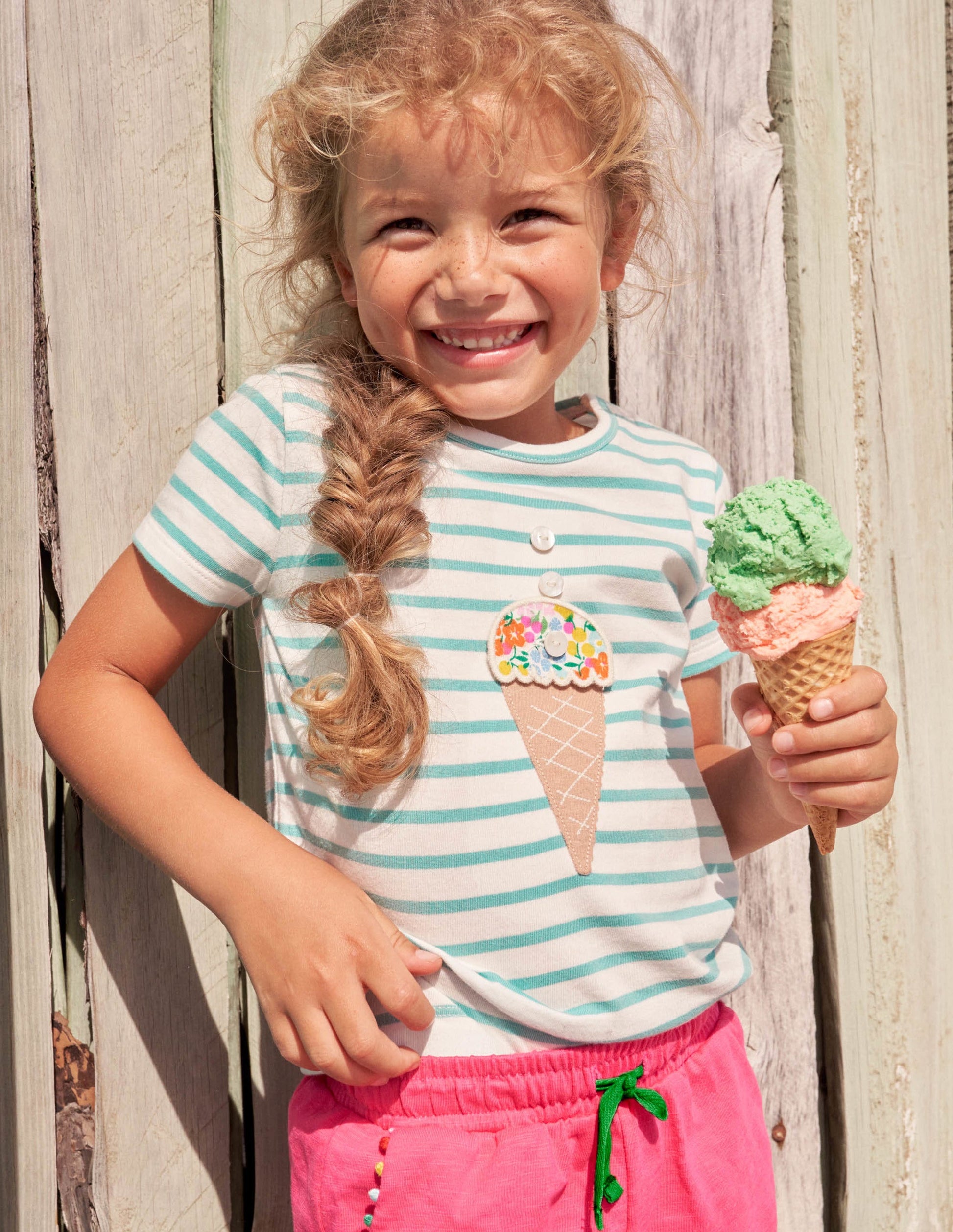Build your own Appliqué Top-Georgian Blue/ Ivory Ice Cream-6