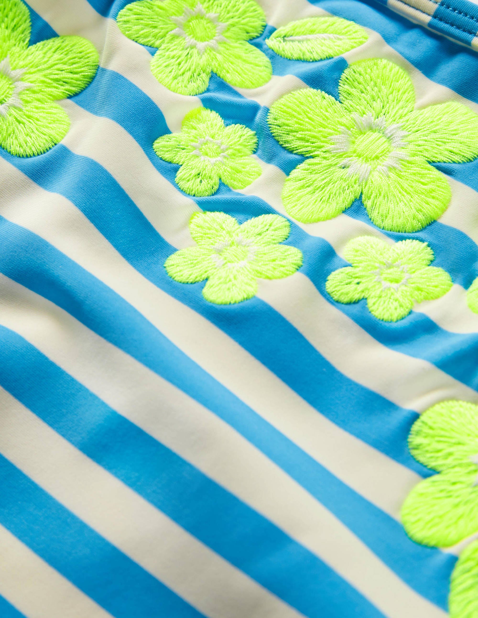 Embroidered Swimsuit-Malibu Blue Stripe - Image 3