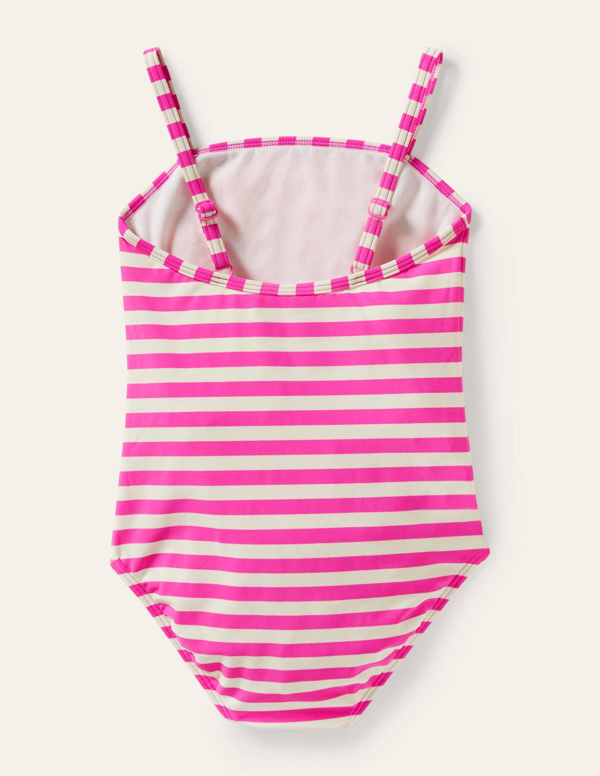 Embroidered Swimsuit-Pop Pansy Pink Stripe-2