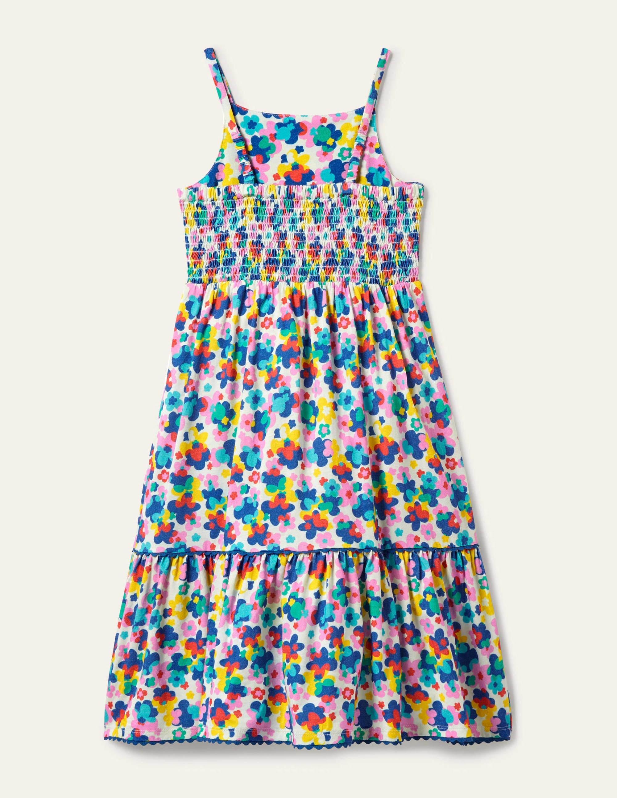 Floral Print Tiered Maxi Dress-Multi Happy Ditsy Floral - Image 2