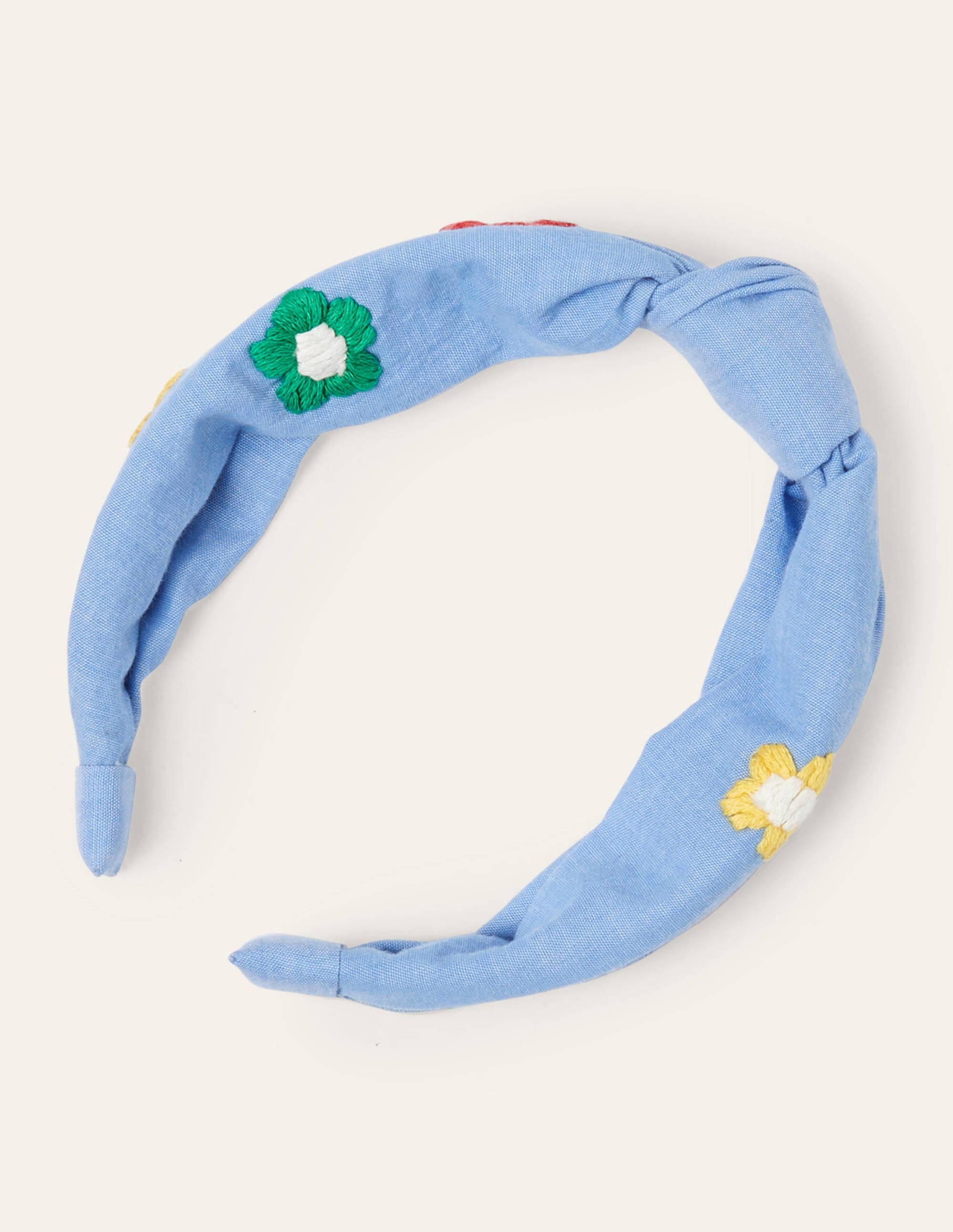 Twist Headband-Chambray Flowers - Image 1