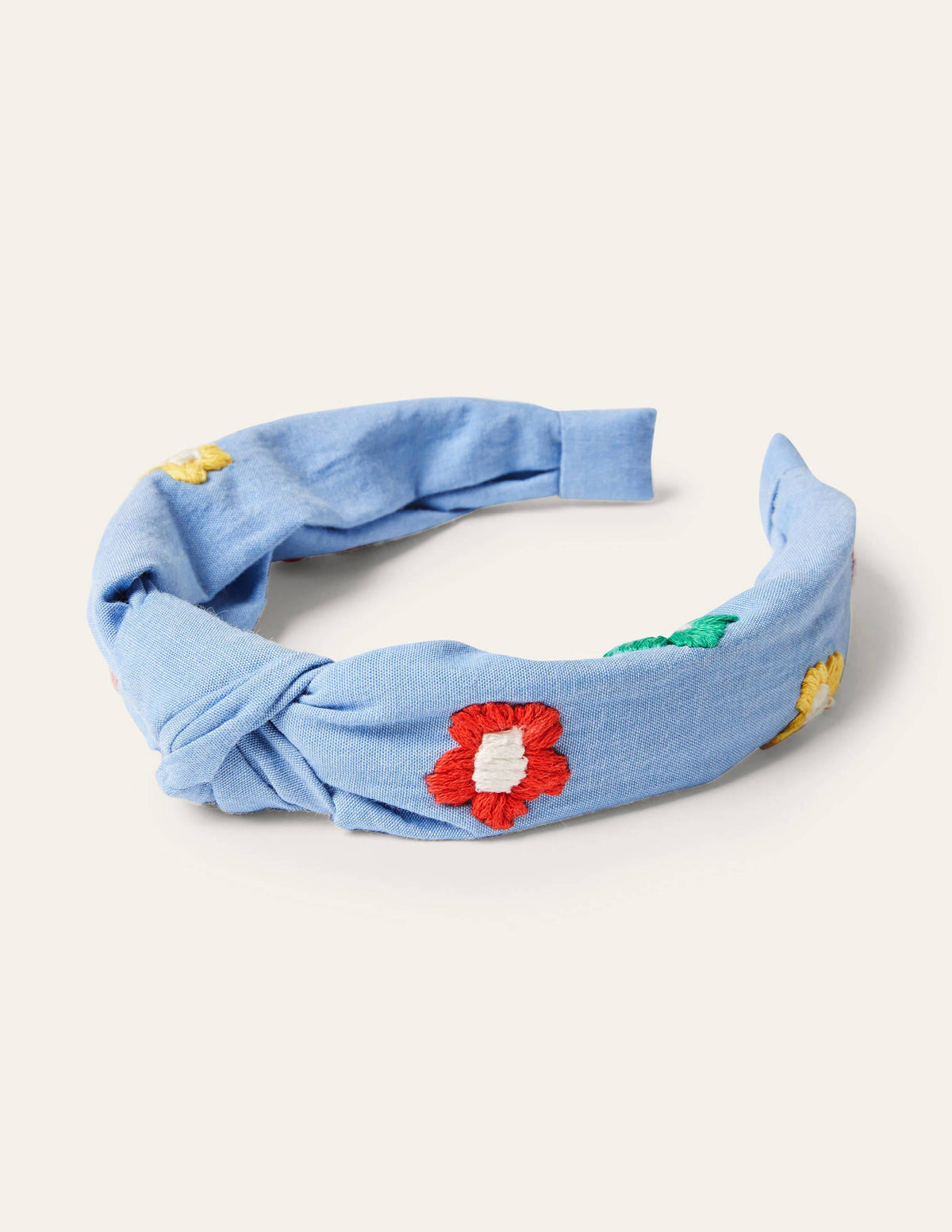 Twist Headband-Chambray Flowers - Image 2