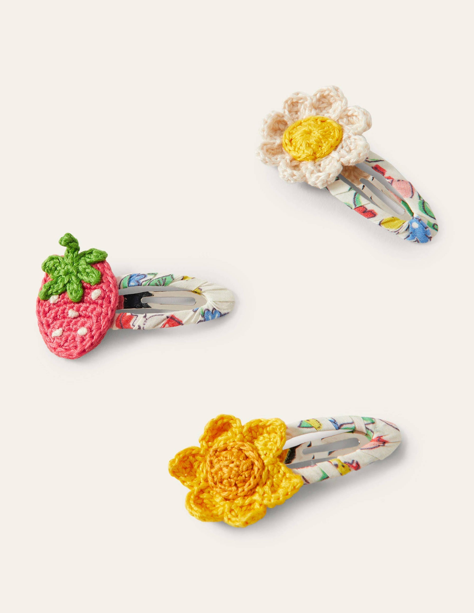 Novelty Clips 3 Pack-Multi Flowers-1