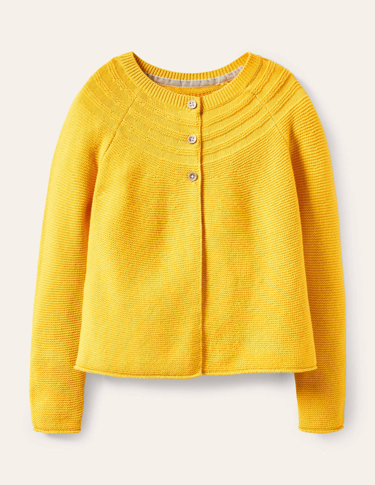 Cotton Cashmere Mix Cardigan-Sweetcorn Yellow - Image 1