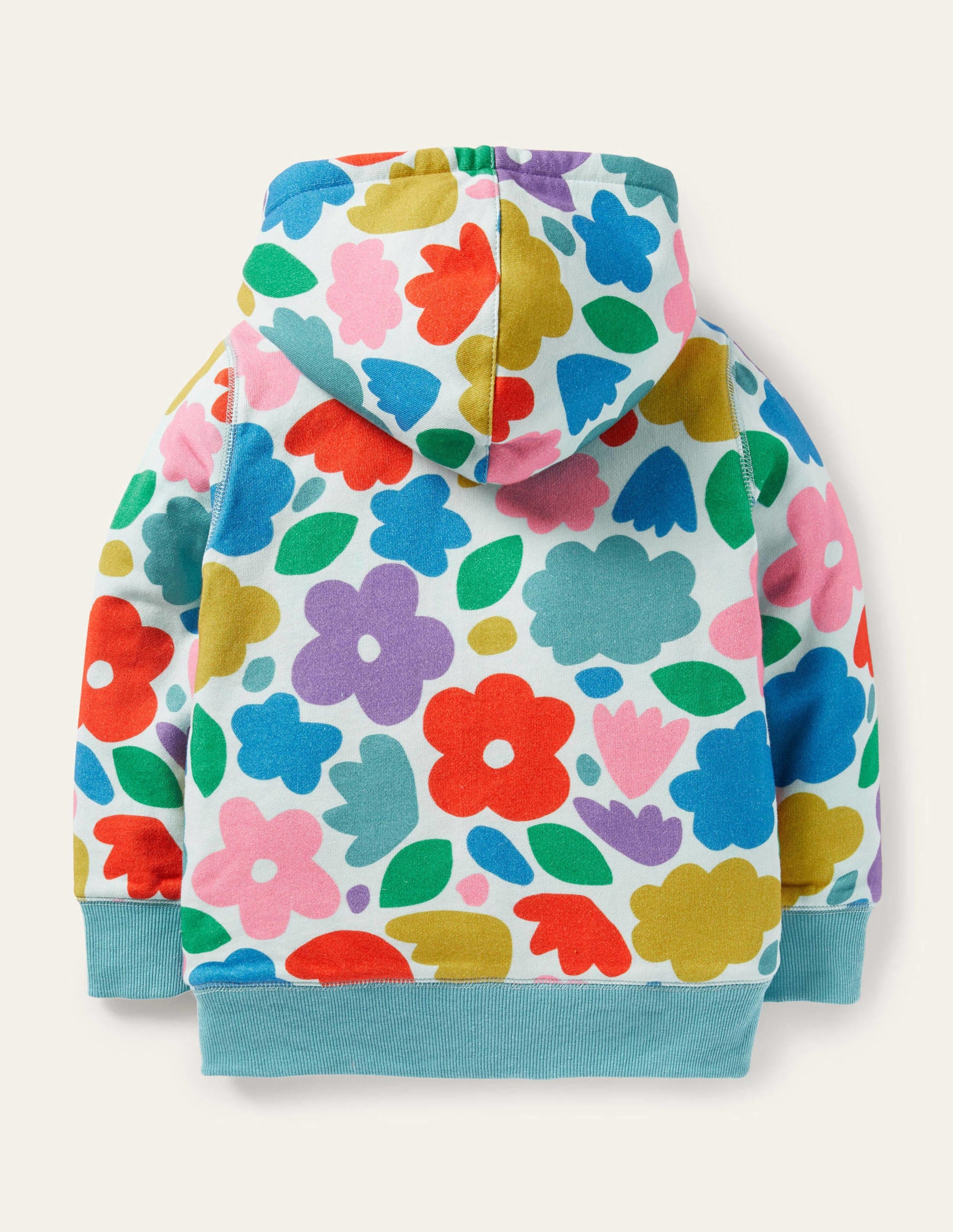 Shaggy-lined Hoodie-Multi Painted Floral-2