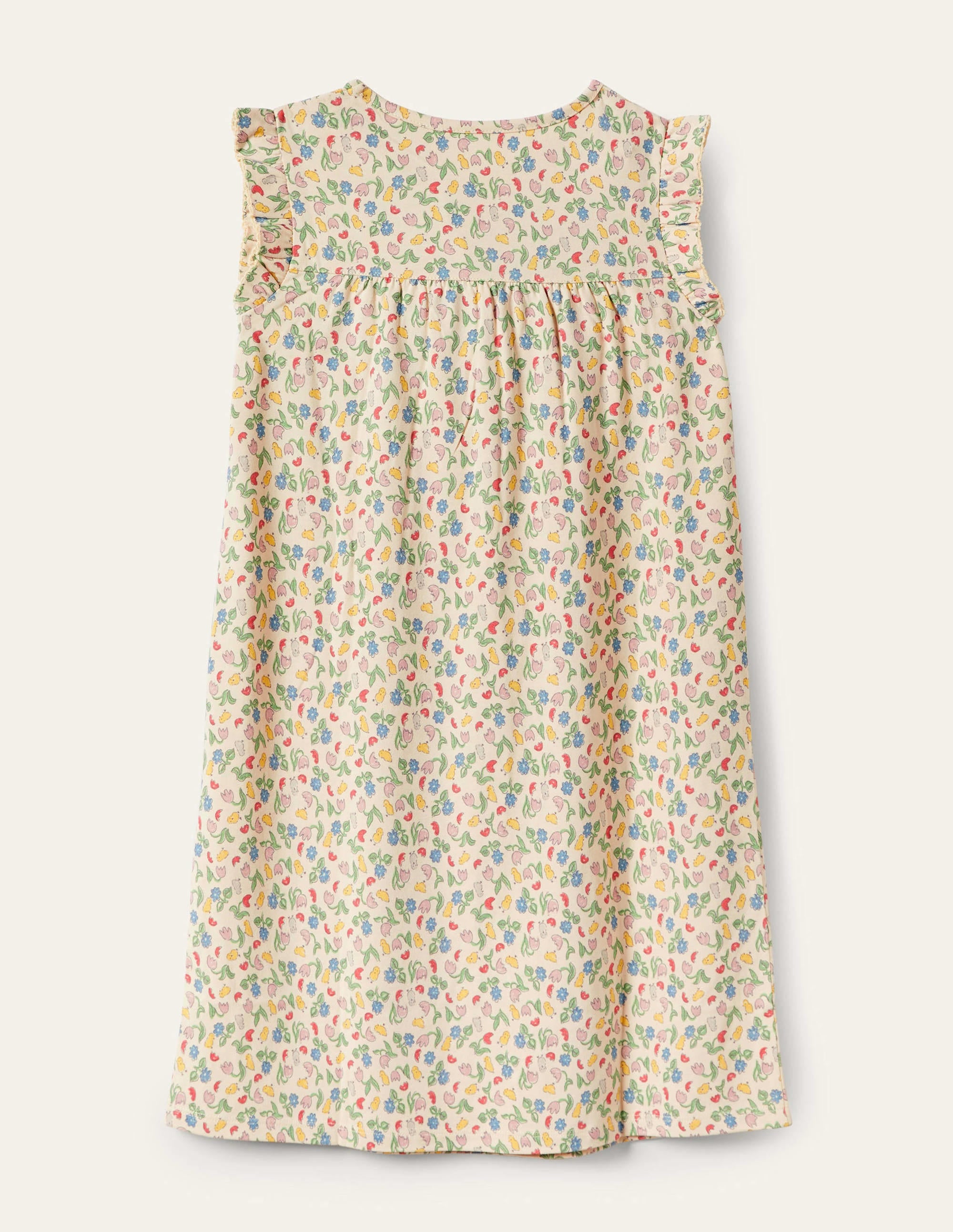 Printed Short-sleeved Nightie-Boto Pink Baby Chicks - Image 2