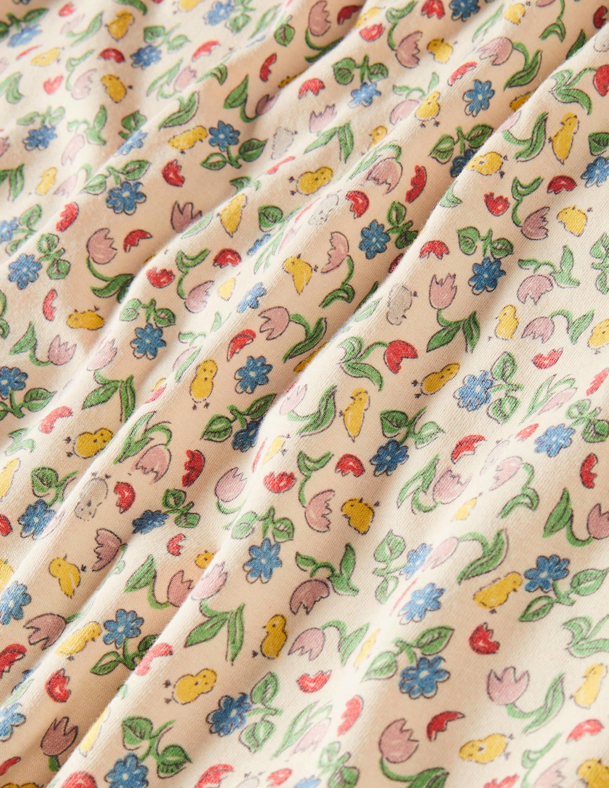Printed Short-sleeved Nightie-Boto Pink Baby Chicks-3