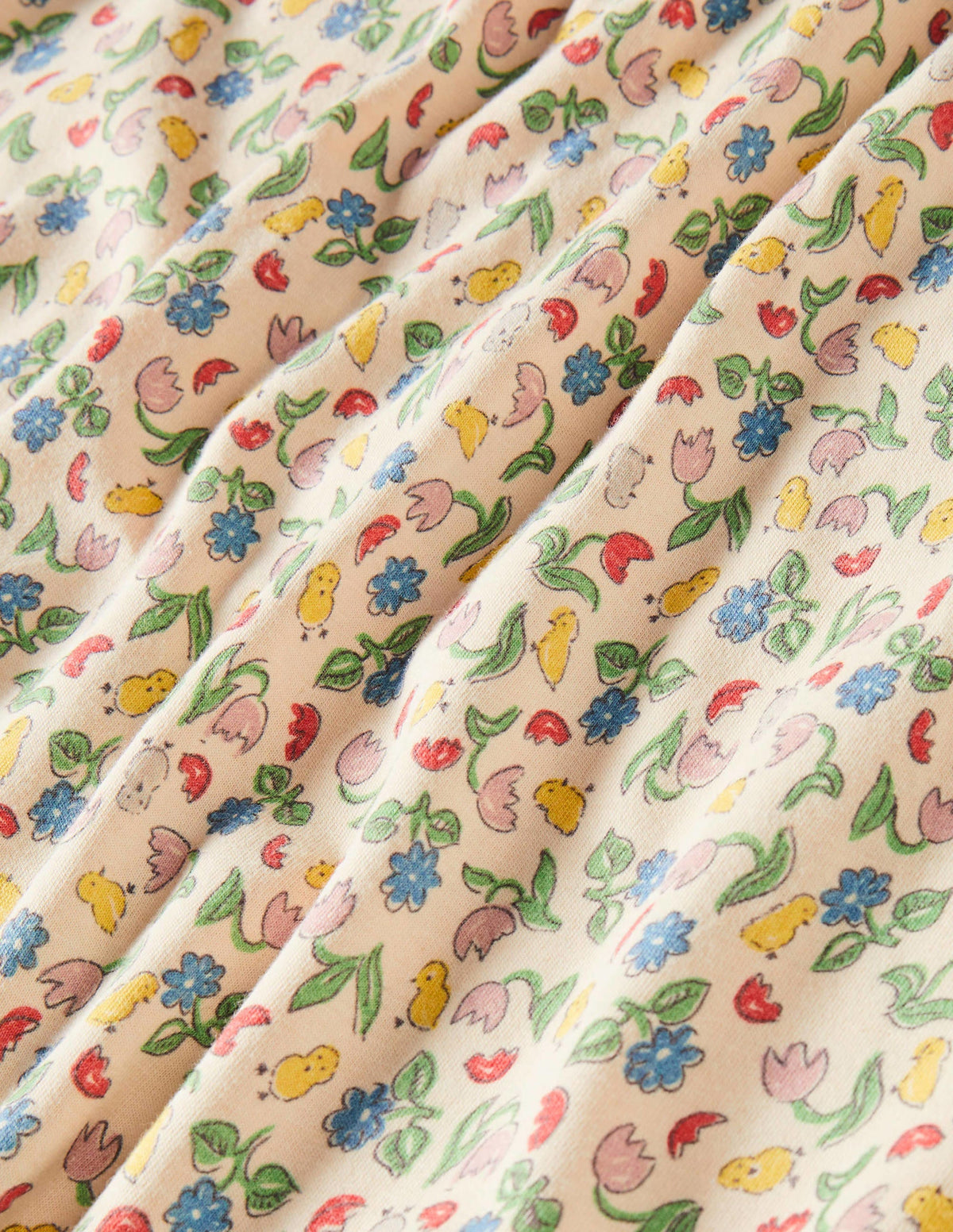 Printed Short-sleeved Nightie-Boto Pink Baby Chicks - Image 3