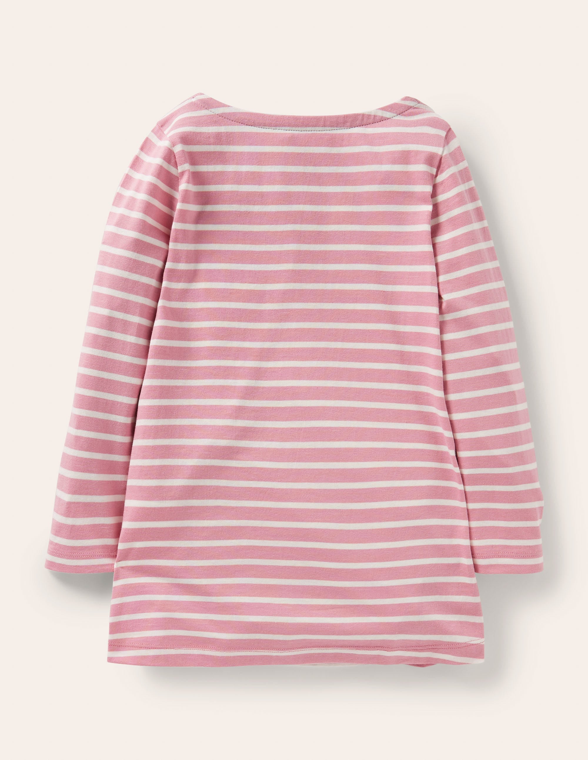 Appliqué Pocket Tunic-Almond Pink/Ivory Horse - Image 2