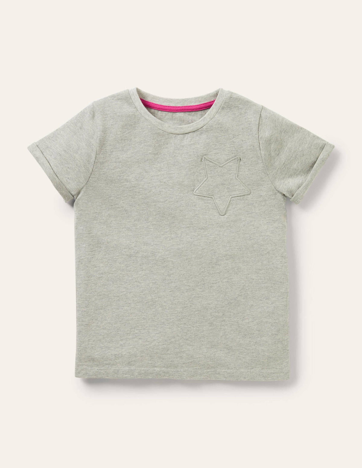 Star Pocket Slub T-shirt-Grey Marl - Image 1