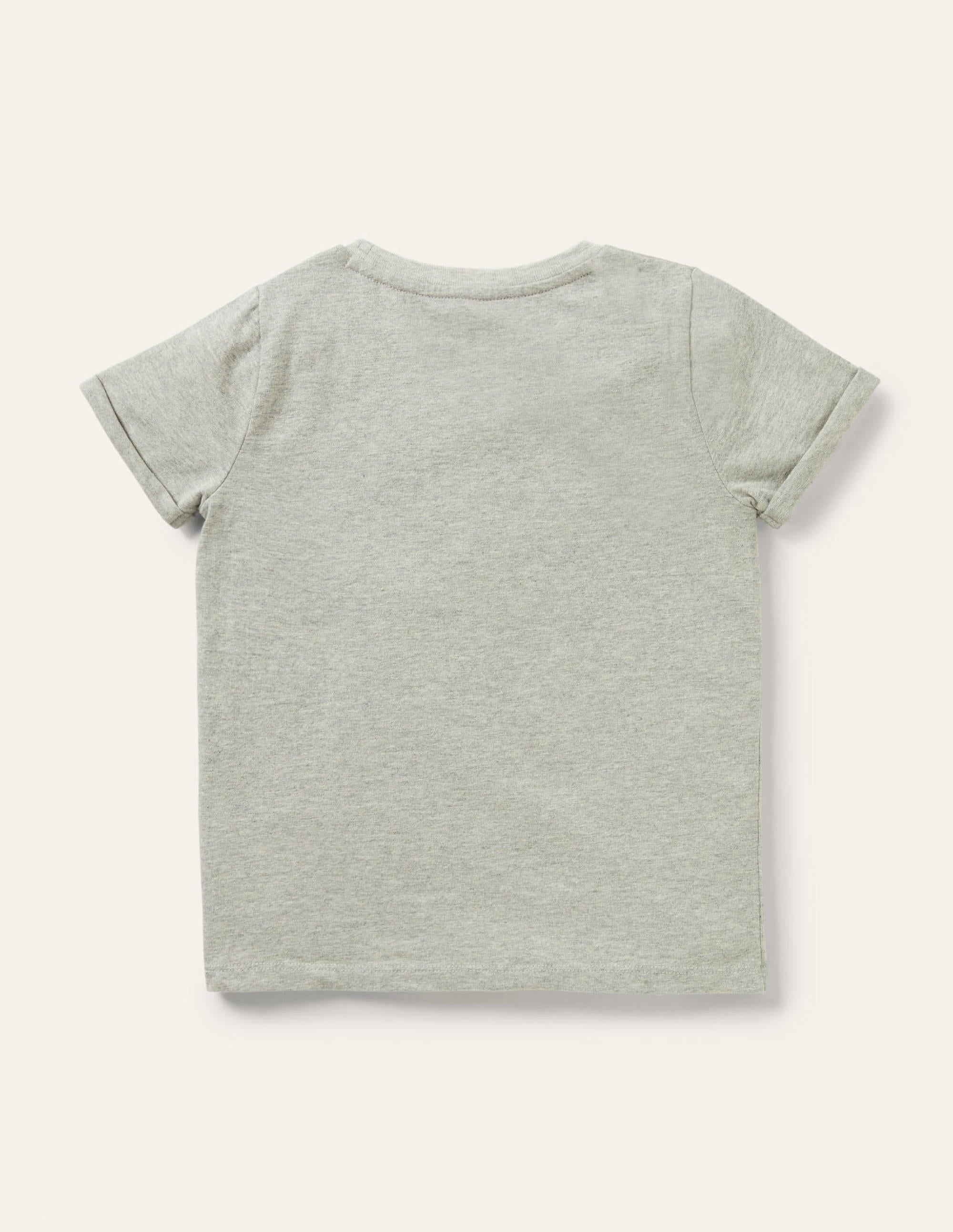 Star Pocket Slub T-shirt-Grey Marl - Image 2