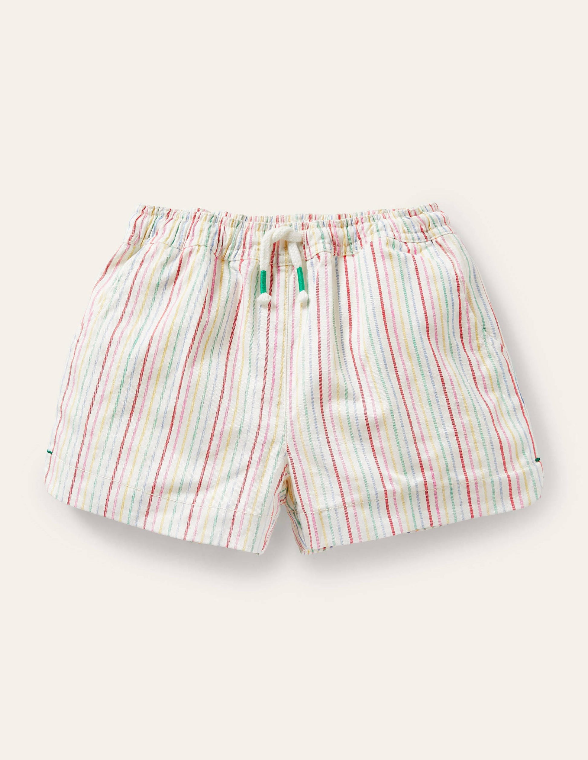 Heart Pocket Shorts-Ivory/ Multi Stripe-1