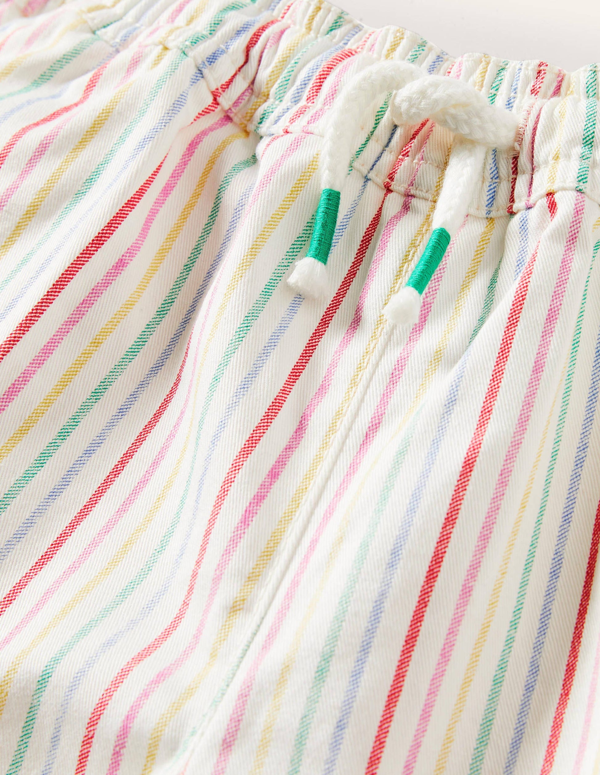 Heart Pocket Shorts-Ivory/ Multi Stripe-3