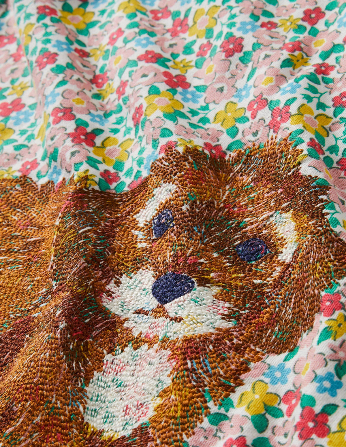 Superstitch Sweatshirt-Multi Spring Floral Puppies-3