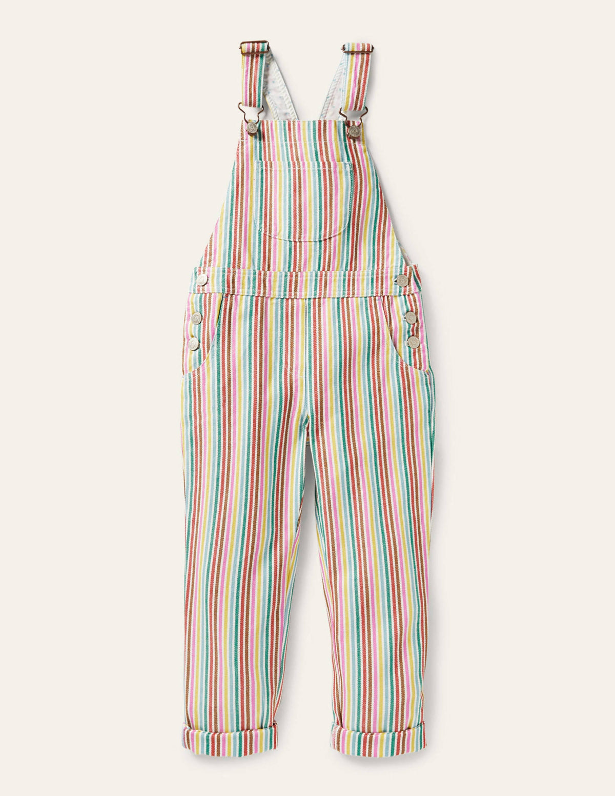 Fun Dungaree-Multi Ticking-1